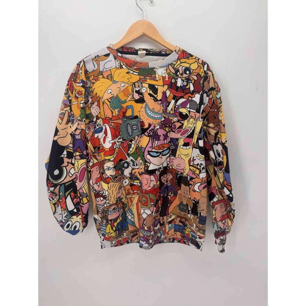 RARE Nickelodeon Cartoon Network Sweatshirt Adult Shirt TV Show Character Sz M
